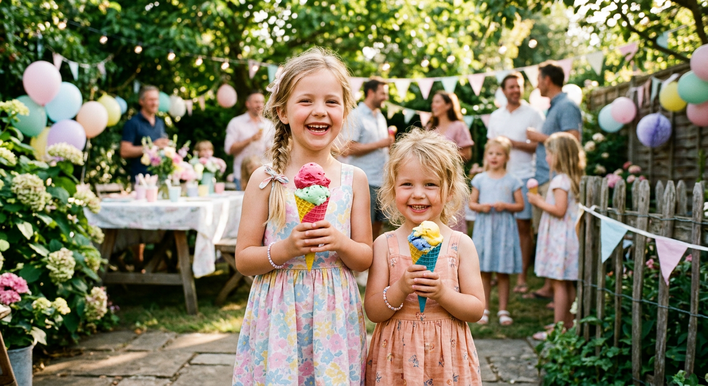 Kids enjoying gelato